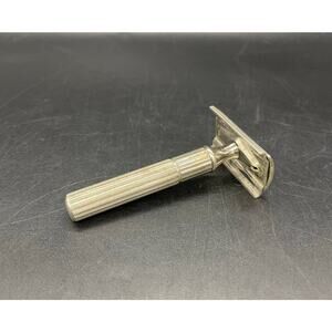 Vintage 1940's Fat Handle Gillette Double Edge Safety Razor *See Photos for Cond